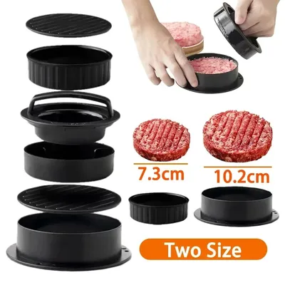 Round Hamburger Burger Press Beef Grill Food-Grade ABS Hamburger Helper Meat Press Cutlets Patty