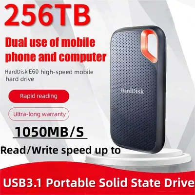 For xiaomi Hard Disk Mobile SSD E60 1TB 2TB 256TB USB 3.1 HD External Hard for Laptop PS5 Mobile