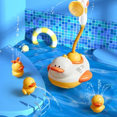 Baby Cartoon Duck shower Classic Shower Bath Toy Animal Sprinkle Bathroom Swimming Bathing Shower