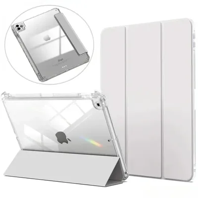 With Pencil Holder Case For A16 11th Ipad Pro 11 12.9 13 2024 M4 Cover Ipad 10.2 9.7 10.9 10.5 Air 4
