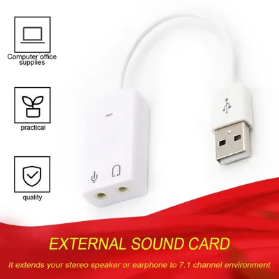 Usb Wired External Drive Free Sound Card Analog 7.1 Channel Desktop Portable External Sound Card