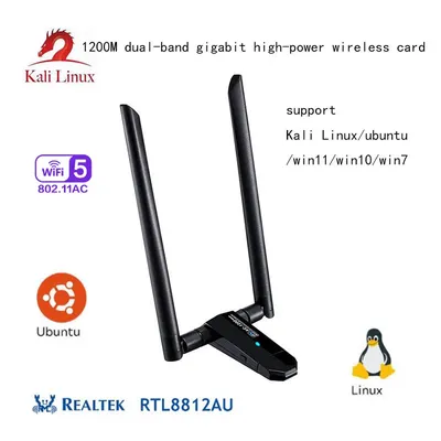 USB Adapter Dual Band RTL8812AU 2.4G/5GHz Wireless Wi-Fi Dongle Network Card USB 3.0 Adapter For