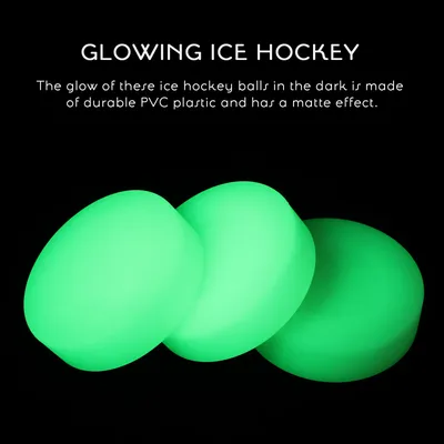 3pcs Glowing Ice Hockey Sports Ice Hockey Practice Glow-In-The-Dark Roller Skating Game Supplies