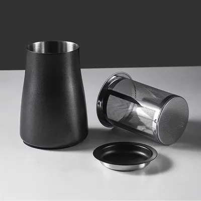 3 in 1 Coffee Powder Filter Powder Cup Stainless Steel Coffee Powder Sifter with Lid Bean Grinder