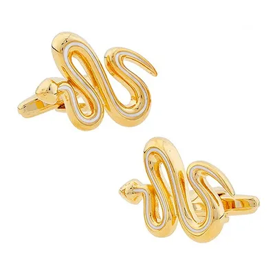 Krait Cuff Links For Men Snake Design Quality Brass Material Golden Color Cufflinks Wholesale&retail