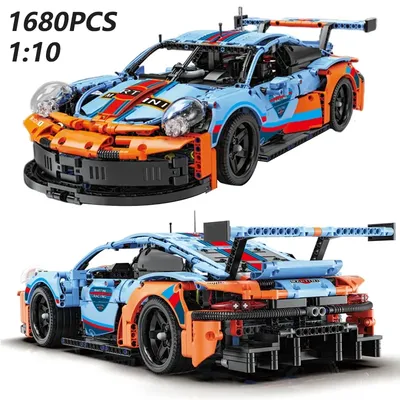 MOC RSR 1680PCS Classic Super Racing Cars City Super Sports Car Bricks Vehicle Sets Technical Toy