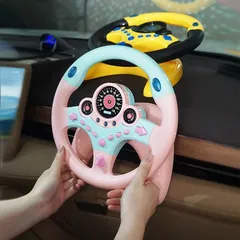 Electric Simulation Steering Wheel Toy With Light And Sound Educational Children Co-Pilot Children'S Car Toy Vocal Toy Gift