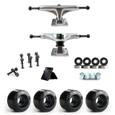 City run 5inch Skateboard truck wheels complete kit with 55*32mm wheels Double rocker skateboard