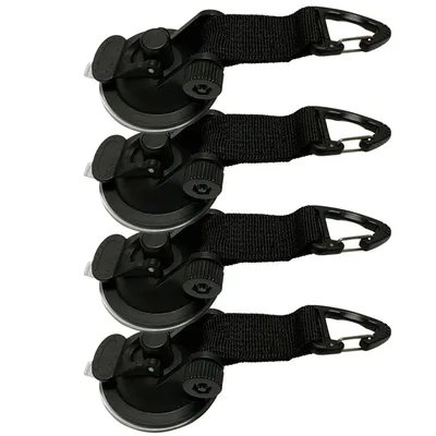 4 Pcs Outdoor Suction Cup Anchor Securing Hook Tie Down Camping Tarp As Car Side Awning Pool Tarps