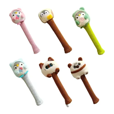 Badminton Racket Handle Cover Small Plush Doll Badminton Overgrip Cartoon Drawstring Badminton