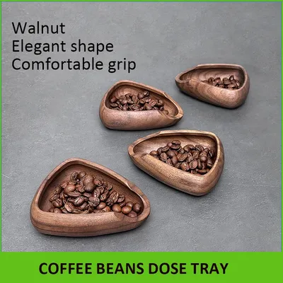 Ceramic/Wood Coffee Beans Dose Trays Weighing Bean Dish Measuring Tray Espresso Coffee Accessories