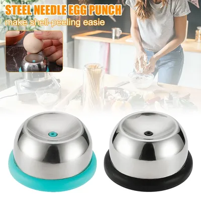 Egg Piercer, Stainless Steel Needle Egg Hole Puncher Eggs Poacher Endurance Hole Seperater Bakery