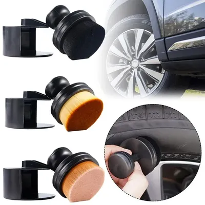 Auto Detail Brush Soft Portable Car Tire Brush With Seal Cover,High Density Detailing Brush For Tire