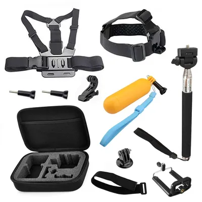 11 in 1 Selfie stick monopod for GoPro Hero 10 9 8 7 6 5 4 Action Camera Set Chest Head Strap Mount