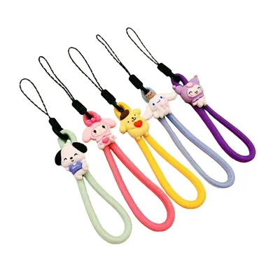 Sanrio Anime Cartoon Cute Hang Wrist Strap Hand Lanyard Kawaii Creative Anti-lost Hand Straps Mobile