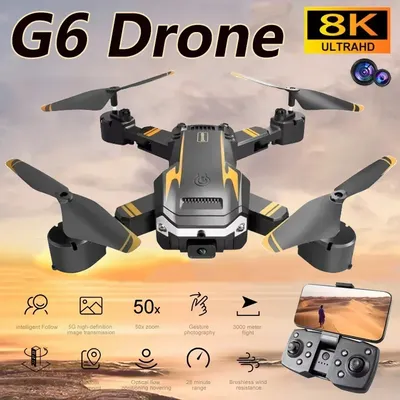 New G6 Drone 5G 8K HD Camera GPS Four-Sided Obstacle Avoidance RC Helicopter FPV WIFI Professional