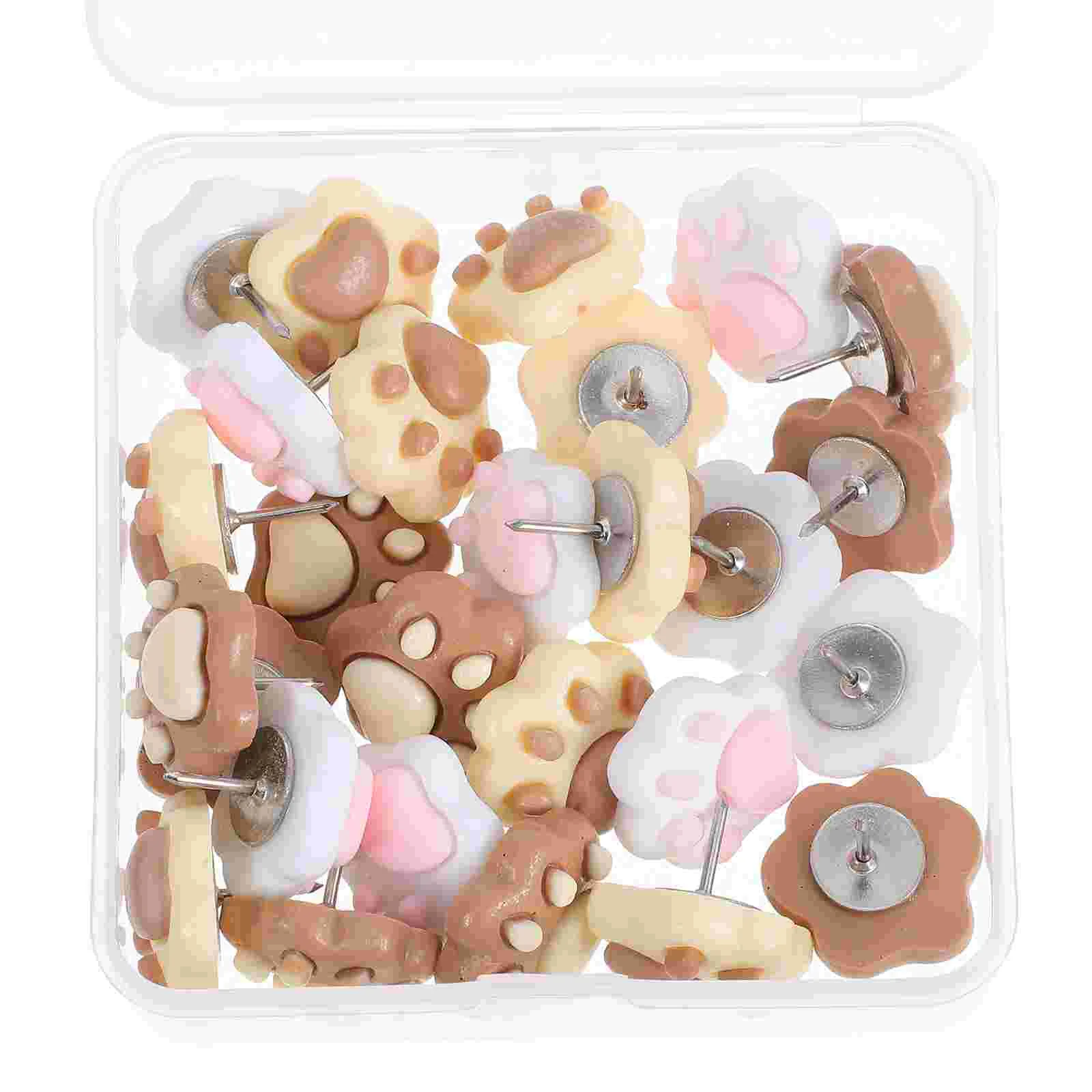 Resin Dog Paw Push Pins Tacks Thumbtacks Desk Accessories Map Pins Travel Map Bulletin Board Cork Board Felt Board Pin Board