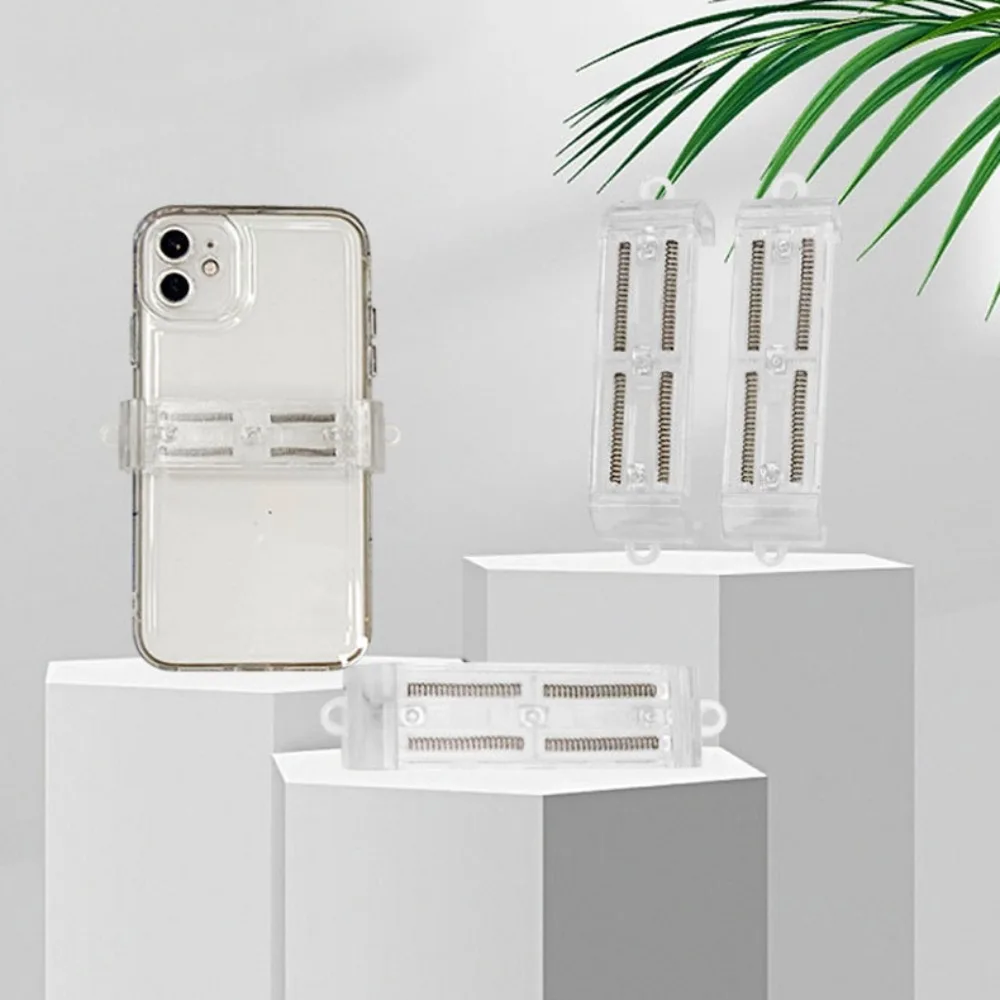 Adjustable Transparent Phone Back Clip Phone Fixed Frame Transparent Phone Clip Holder Bear Wave Style Phone Back Bracket