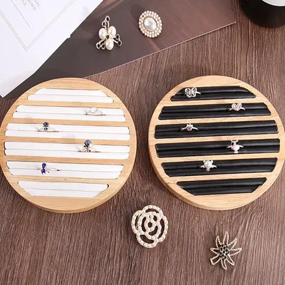 1pc, Ring Earrings Wooden Display Tray Jewelry 100 Ring Earrings Tray Display Tray Counter Storage,