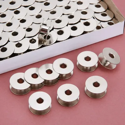 10/20/50pcs Computer flat sewing machine wire bobbin plane line aluminum bobbin core line shuttle quality antioxidant