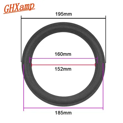 Ghxamp 8 inch Speaker Suspension Foam Surround side 195mm Woofer Speaker Repair Parts For JBL A608