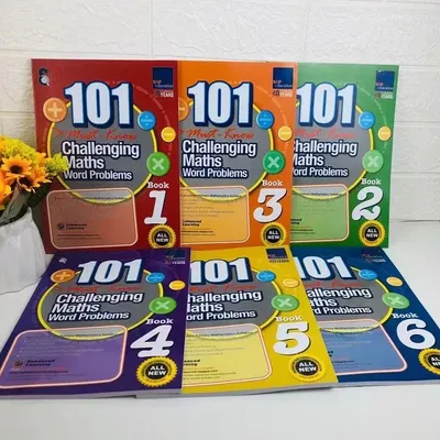 6 Books/Set SAP 101 Challenging Maths Word Problems Singapore Primary School Grade 1-6 Math Teaching
