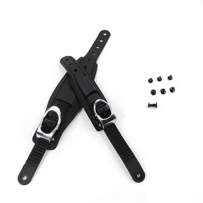 Adjustable Ski Strap Binding Attachment for Multiple Occasions With Ratchet Tongue Ladder to Secure
