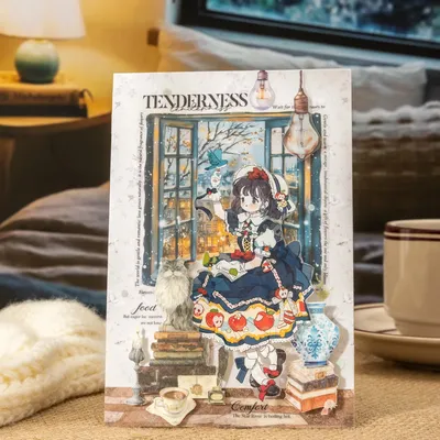 10pcs/1lot Kawaii Scrapbook Stickers the scene outside one's window is clear Junk Journal Planner