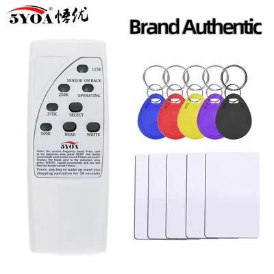 4 Frequency Rfid Card Reader Writer 125KHz Copier Duplicator ID Tags Programmer Light Indicator