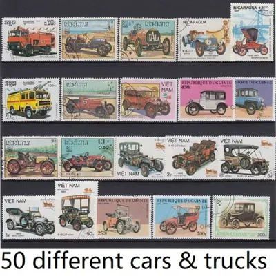 50 different Cars Stamps Not Repeat Fidelity Used Postage Stamps With Post Sell-postage-stamps Used