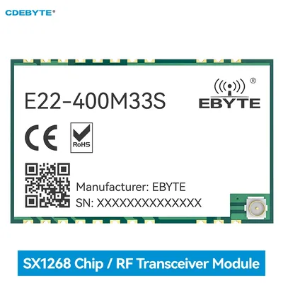 LoRa SX1268 433MHz 33dBm RF Module SMD Stamp Hole E22-400M33S 16KM High-Precision TCXO Wireless Data
