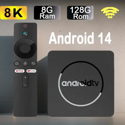 Q10 Android14 8K HDR10+ Smart TV Box Allwinner H313 128G Dual Wifi BT5.0 Set Top Box Media Player