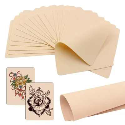 1-100PCS Tattoo Blank Practice Skin Eyebrow Paint Double Side Synthetic Leather Pink Tattoo Beginner