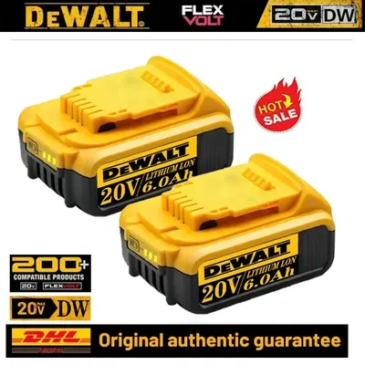 Original DCB200 20V 6000mAh Lithium Replacement Battery For Dewalt 18V DCB184 DCB182 DCB180 DCB181