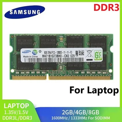 SAMSUNG DDR3 DDR3L Memory Ram SODIMM Laptop RAM 8GB 4GB 2GB 1333 1600Mhz 1866MHz High Performance