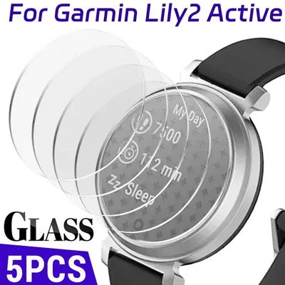 1-5PCS Tempered Glass Film For Garmin Lily 2 Active Smart Watch Screen Protector Film HD Scratch