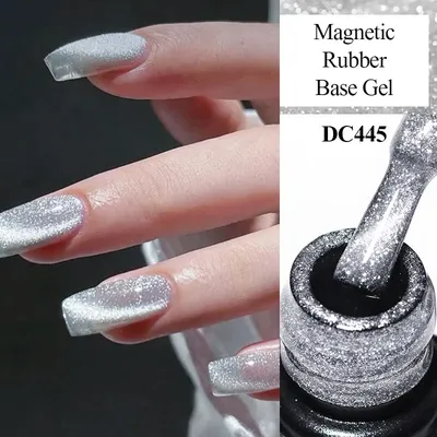 Mtssii 7ml Sparkling Cat Magnetic Rubber Base Gel Crystal Snowlight Laser Magnetic Gel Semi