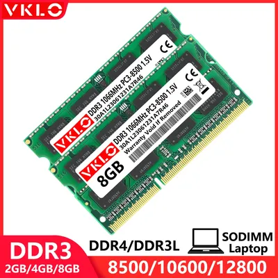 DDR3 DDR3L 2GB 4GB 8GB Laptop Memoria RAM PC4 2133 2400 2666 3200Mhz PC3 PC3L 1.35V 8500 10600 12800