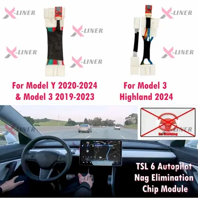 TSL 6 Autopilot Nag Elimination Chip Module For Model 3 Highland Model Y 3 2020-2024 Multifunction