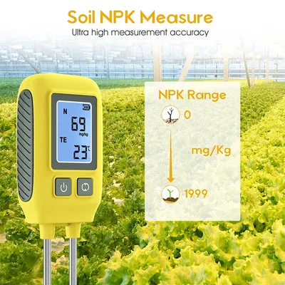 Garden Soil NPK Detector Soil NPK Analyser Meter 0-1999mg/kg Dual Needle Nutrient Fertilizer