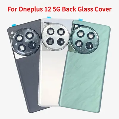 For Oneplus 12 5G Back Cover With Camera Frame 1plus 12 Rear Glass Housing Case Repair Replace back