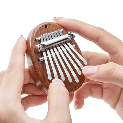 Mini Kalimba 8 Key Thumb Piano 1 Pack Water Drop Style Cute Instrument Portable Exquisite Gift Set