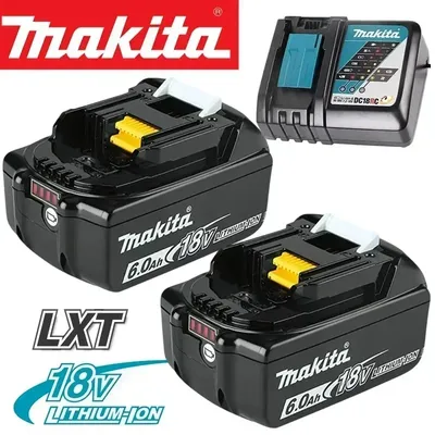 Genuine Makita 18v Battery With Charger Rechargeable Lithium Ion for BL1850 BL1880 BL1860B LXT400