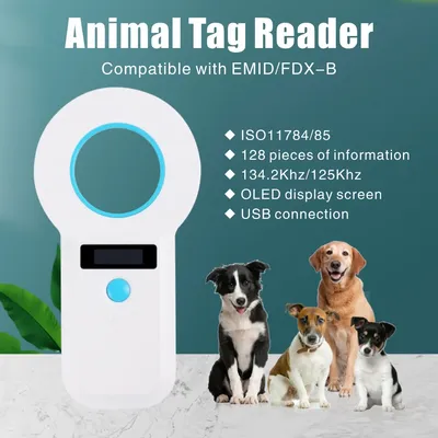 Usb2.0 134.2khz Rfid Animal Reader 15 Digits Pet Id Scanner Emid Fdx-b Iso 11784/85 Microchip Tag