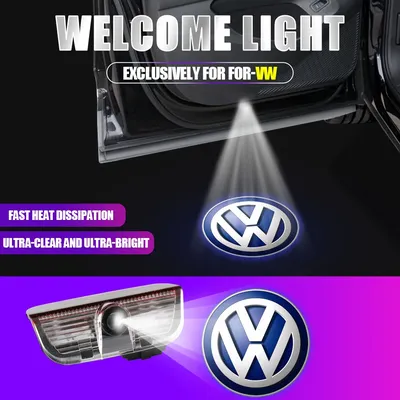 For Volkswagen VW R Golf 5 7 CC Passat b6 Tiguan Polo Magotan Car Door Laser Projector LED HD