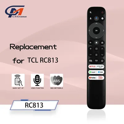New Original Voice Remote Control RC813 for TCL Android TV Mini-LED QLED 4K UHD Smart TV with 6