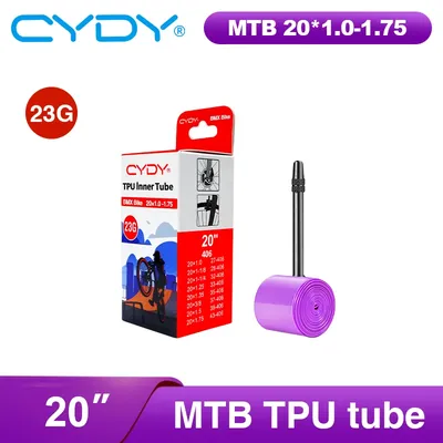 23g CYDY TPU Bike Inner Tube Camera 20" 406 20x1.0 1-1/8 1-1/4 1.25 1.35 1-3/8 1.5 1.75 pneu Valve 45/65mm BMX Bicycle Tire Tyre
