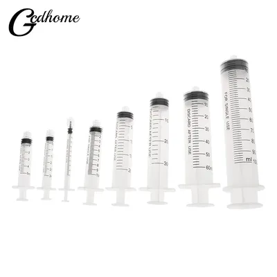 10pcs Luer Lock Syringes 1/2/3/5/10/20/30/5/100ml Plastic Syringe Nutrient Syringe Tools Sampler