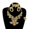 New Fashion Italian Gold Plated Jewelry Set Woman Large Necklace Jewelry Wedding Party Jewelry