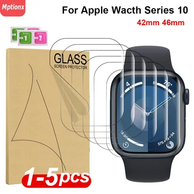 Screen Protector Film For Apple Watch Series 10 42mm 46mm Soft TPU Hydrogel HD Clear Film for iWatch 10 46MM 42MM Accessories